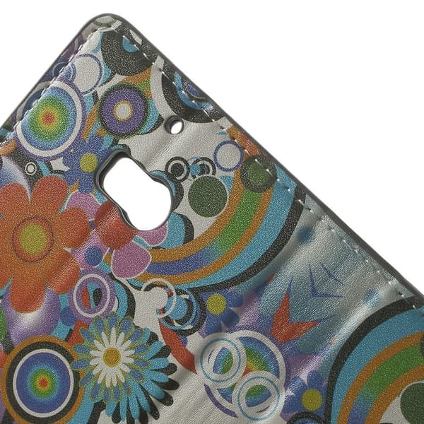 Moberg Nokia Lumia 929/930 Lær Etui - Fargerig Blomster Multicolor