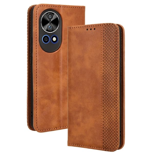 Bofink Vintage Huawei Nova 12 læderetui - Brun Brown