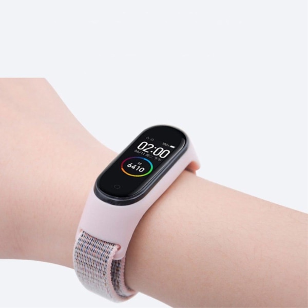 Xiaomi Mi Band 7 / 6 / 5 nylon watch strap - Reflective Black Svart