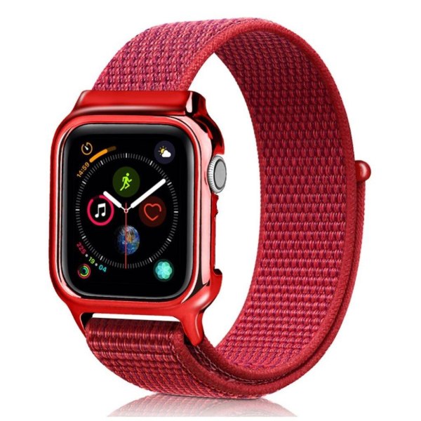 Apple Watch serie 4 44mm slidstærk nylonurrem - rød Red