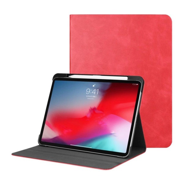 iPad Pro 11 inch (2018) silkin pehmeä synteetti nahkainen suojak Red