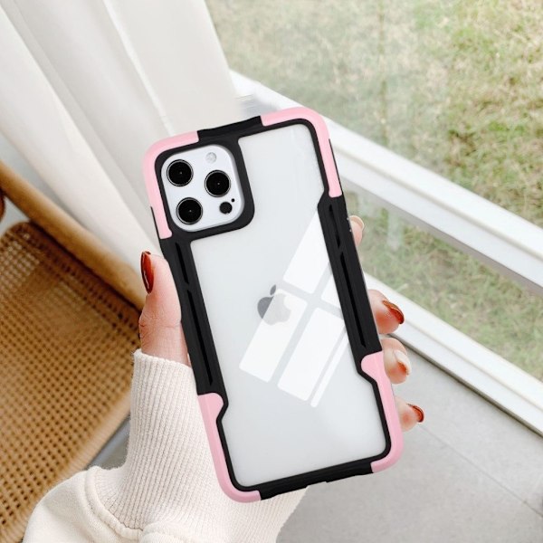 Stötsäkert skyddsfodral för iPhone 12 Pro Max - Svart / Grön Svart