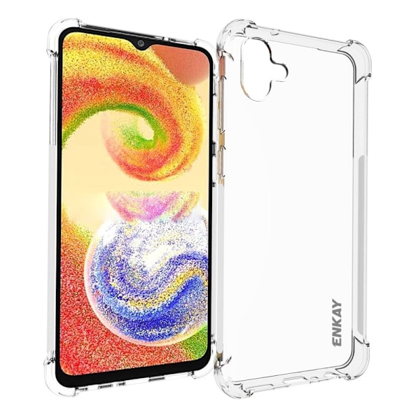 ENKAY klart faldsikkert etui til Samsung Galaxy A04 Transparent