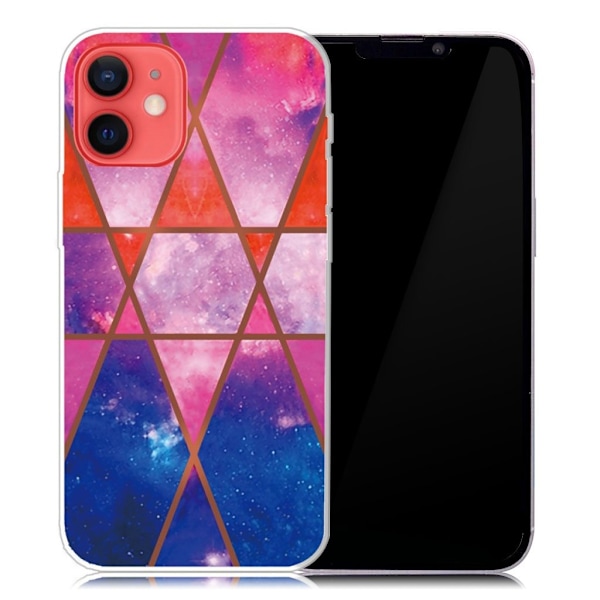 Marble iPhone 13 Suojakotelo - Rose / Oranssi / Sininen Multicolor