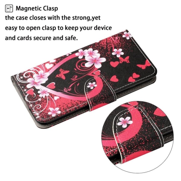 Wonderland Samsung Galaxy S22 Ultra Flip Etui - Rød Hjerte Form Red