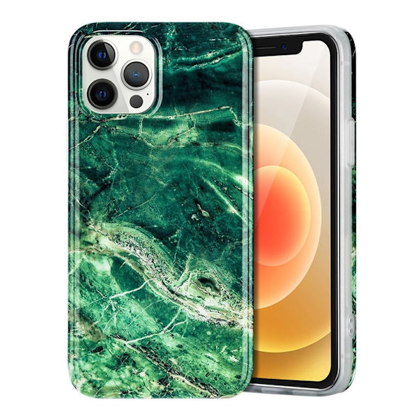 Marmor etui til iPhone 12 Pro Max - Grøn Green