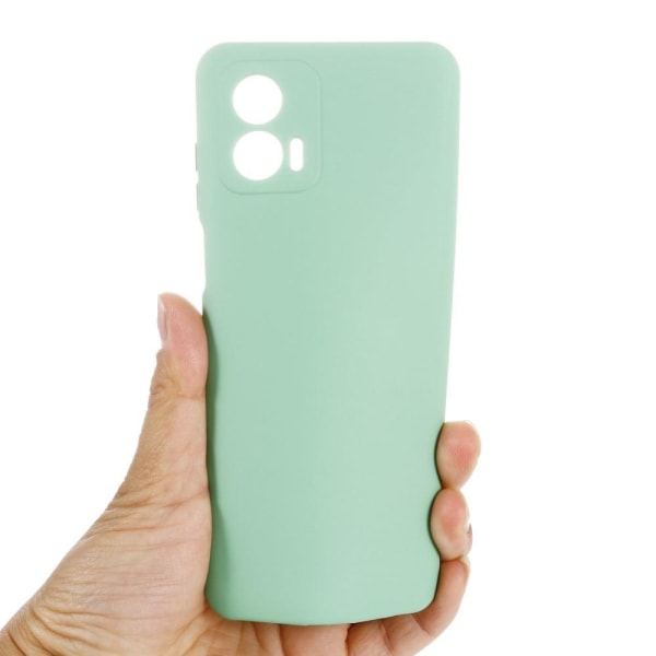 Matt Motorola Moto G73 skal av flytande silikon - Grön Grön