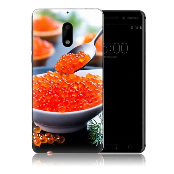 Nokia 6 Deksel laget av silikon - Kaviar Orange