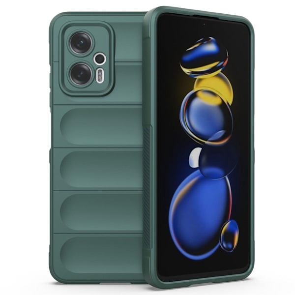 Mjukt greppformat Xiaomi Redmi Note 11T Pro Plus / Xiaomi Redmi Note 11T Pro / Xiaomi Poco X4 GT skal - Grön Grön