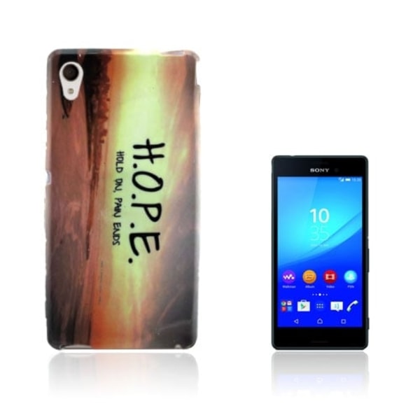 Westergaard Sony Xperia M4 Aqua Cover - Citat Hope Hold On - Smerte Stopper Multicolor