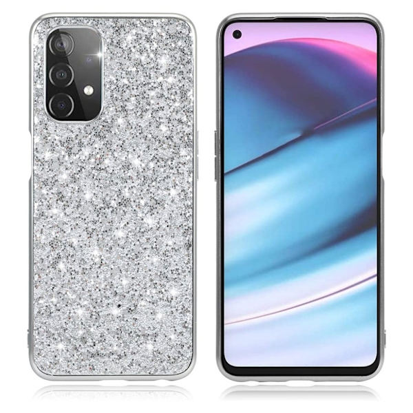 Glitter OnePlus Nord N200 5G skal - Silver/Grå Silvergrå