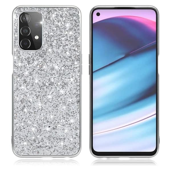 Glitter OnePlus Nord N200 5G Suojakotelo - Hopea Silver grey