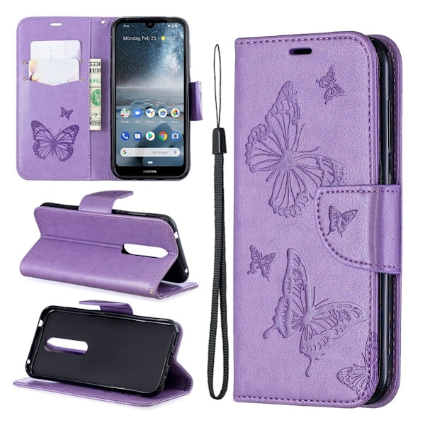 Butterfly Nokia 4.2 kotelot - Violetti Purple