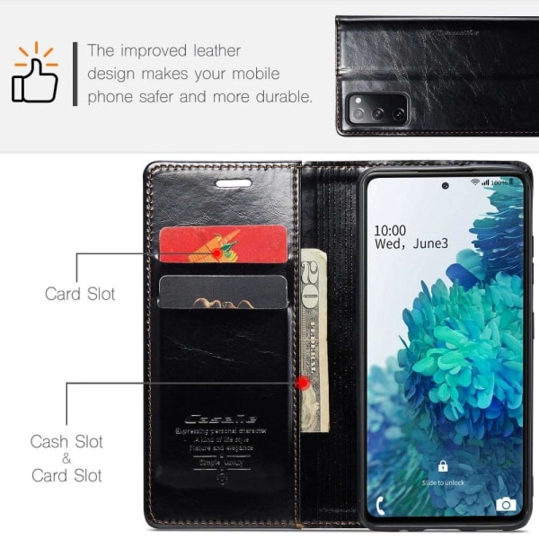 CaseMe Samsung Galaxy S20 FE 2022 / S20 Fe / S20 Fe 5g Smooth Suojakotelo - Musta Black