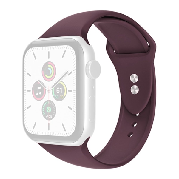 Apple Watch Series 8 (41mm) enkelt klockarmband i silikon - Vinröd Röd