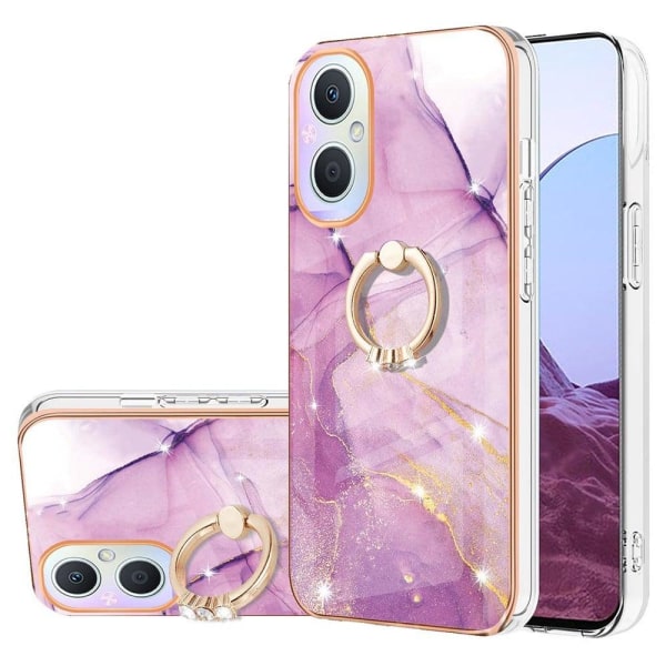 Marble Patterned Suojakuori With Ring Holder For OnePlus Nord N2 Pink