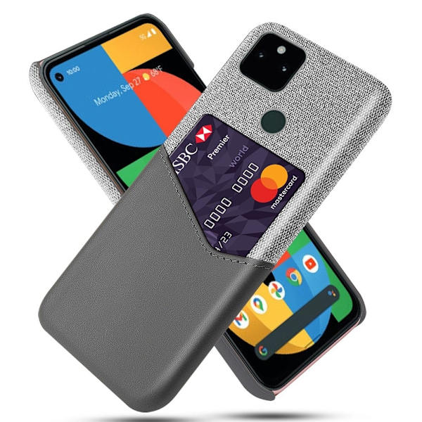 Bofink Google Pixel 5a korttikotelo - Harmaa Silver grey