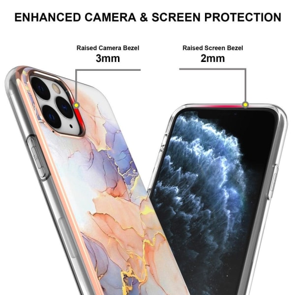 Marmormotiv iPhone 11 Pro skal - Milky Way Marmor Vit multifärg