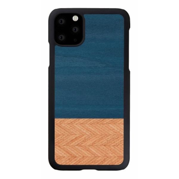 Man&Wood premium-kotelo iPhone 11 Pro Max - Farkku Blue