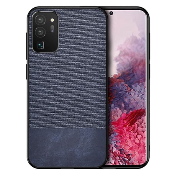 Berlin Samsung Galaxy Note 20 cover - Mørkeblåt Stof Læder Blue
