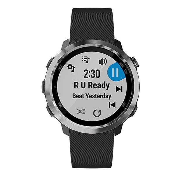 Garmin Forerunner 645 silikoneurrem med vævet mønster - sort Black