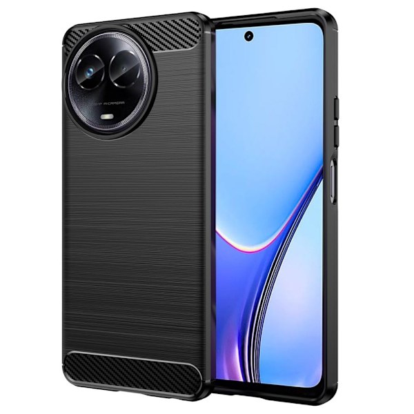 Carbon Flex Realme V50s cover - Sort Black