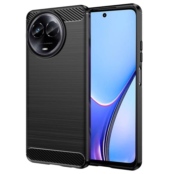 Carbon Flex Realme V50s skal - Svart Svart