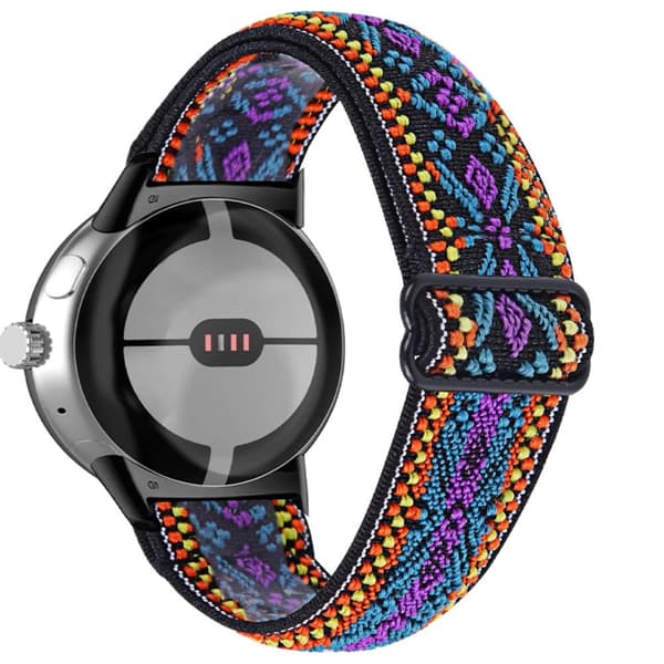 Google Pixel Watch elastiskt klockarmband i flätad stil - Gul / Gul multifärg