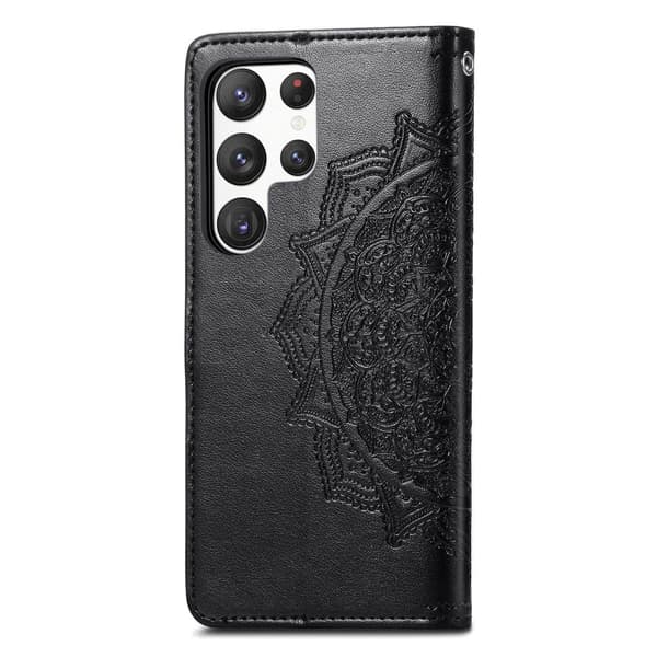 Mandala Samsung Galaxy S23 Ultra Flippetui - Svart Black