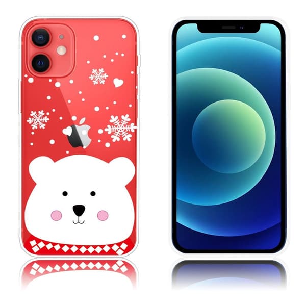 Joulu iPhone 12 Mini tapauksessa - Karhu White