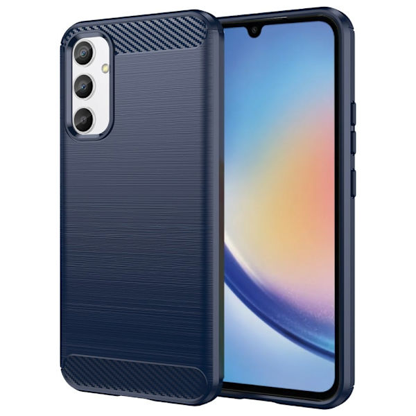 Carbon Flex Samsung Galaxy A34 5G skal - Blå Blå