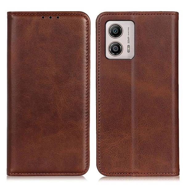Lompakko-style Aitoa Nahkaa Läppäkotelo For Motorola Moto G23 / G13 / G23 - Kahvi Brown