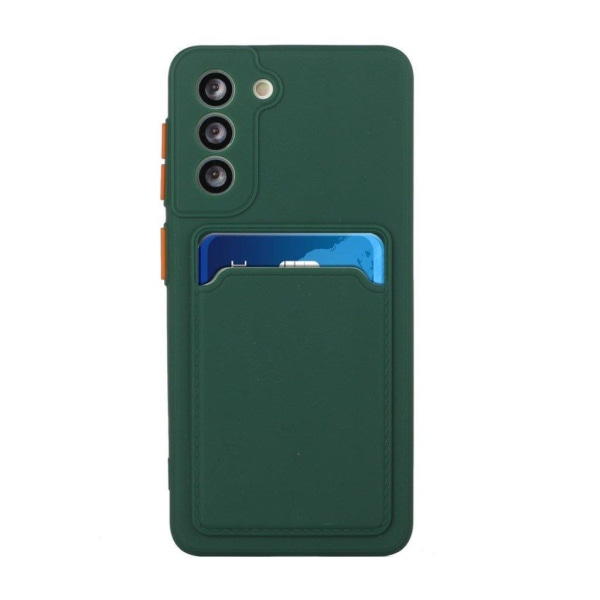 Kortholder cover til Samsung Galaxy S21 FE - Grøn Green