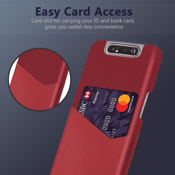 Bofink Samsung Galaxy A80 Kort Deksel - Rød Red