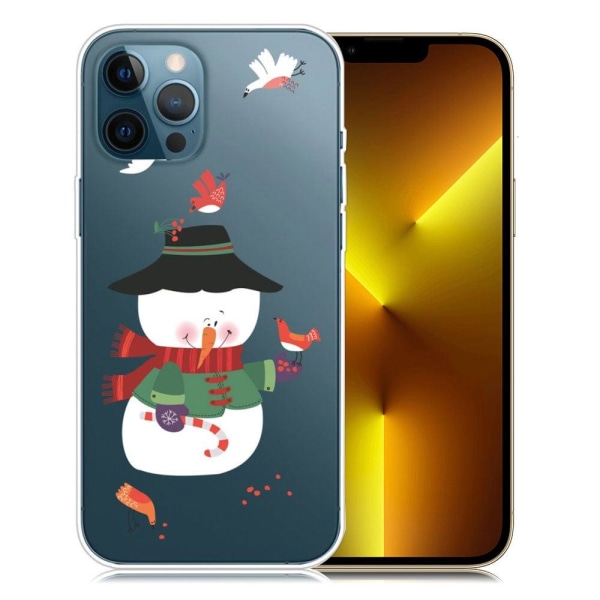 Christmas iPhone 13 Pro Max Fodral - Snögubbe multifärg