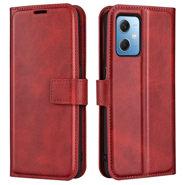 Læderetui med Pung til Xiaomi Redmi Note 12 - Rød Red