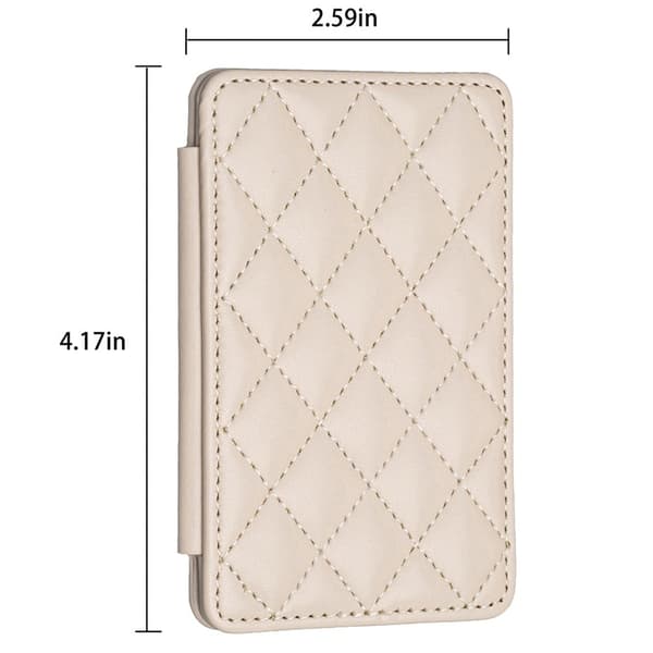 Universal rhombeformet korttaske i læder - Beige Brown