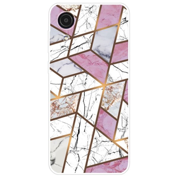 Marble Samsung Galaxy A03 Core Etui - Rose / Hvid / Grå Marmor Multicolor
