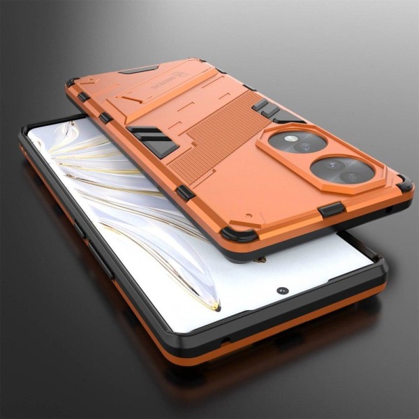Stødsikker Hybrid Cover med A Moderne Touch til Honor 70 - Orange Orange