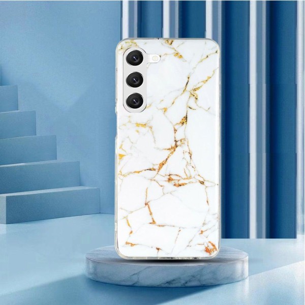 Marble Samsung Galaxy S23 Plus Etui - Hvid White