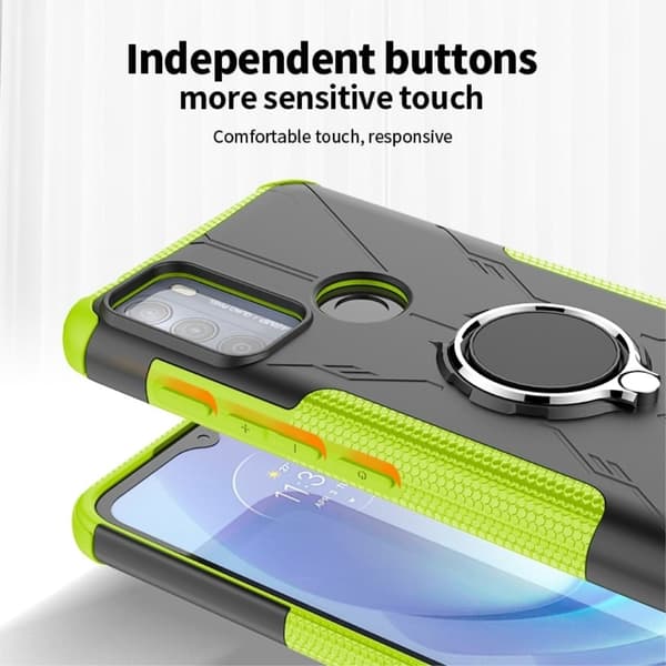 Kickstand-skydd med magnetisk platta för Motorola Moto G50 - Orange Orange