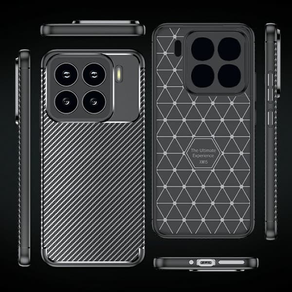 Carbon Shield Xiaomi 15 cover - Gennemsigtig Black