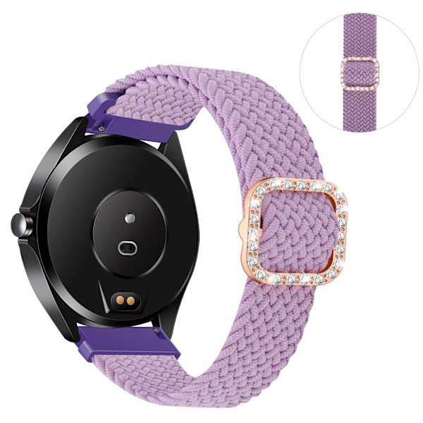 20mm Universal nylon + strassi solki kellon hihna - Violetti Purple