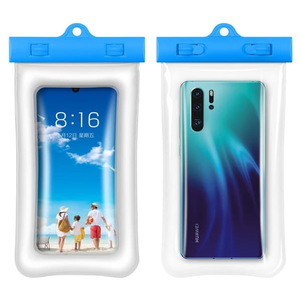 Universal waterproof pouch for 6.4 inch smartphone - Blue Blue