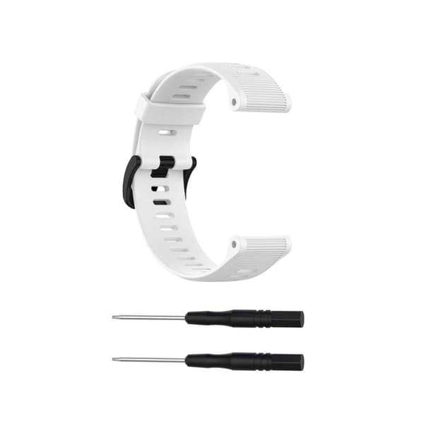 Garmin Forerunner 945 / Fenix 5 Plus / Approach S60 silicone watch band - White Vit