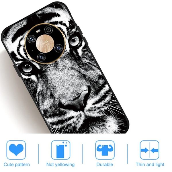Imagine Huawei Mate 40 etui - tiger Silver grey