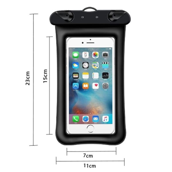 Universal vanntett veske for smarttelefon med snor - Gul Yellow