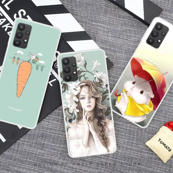 Deco Samsung Galaxy A32 skal - Rädisa Och Kanin Grön