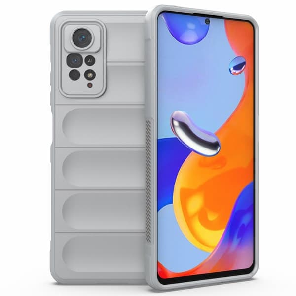 Deksel med mykt grep for Xiaomi Redmi Note 11 Pro 5G / Xiaomi Redmi Note 11 Pro - Lysegrå Silver grey