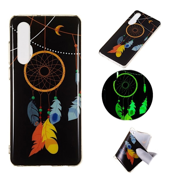 Huawei P30 Selvlysende Etui Med Mønster - Drømmefanger Multicolor